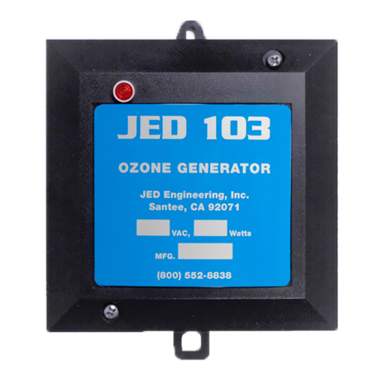 JED 103 Installation And Operation Manual