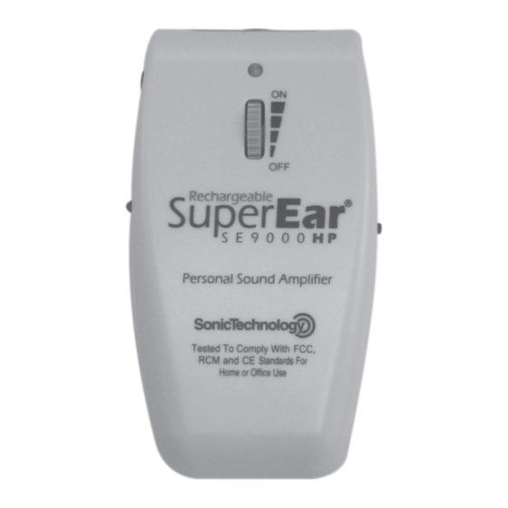 SonicTechnology SuperEar SE9000HP Owner's Manual