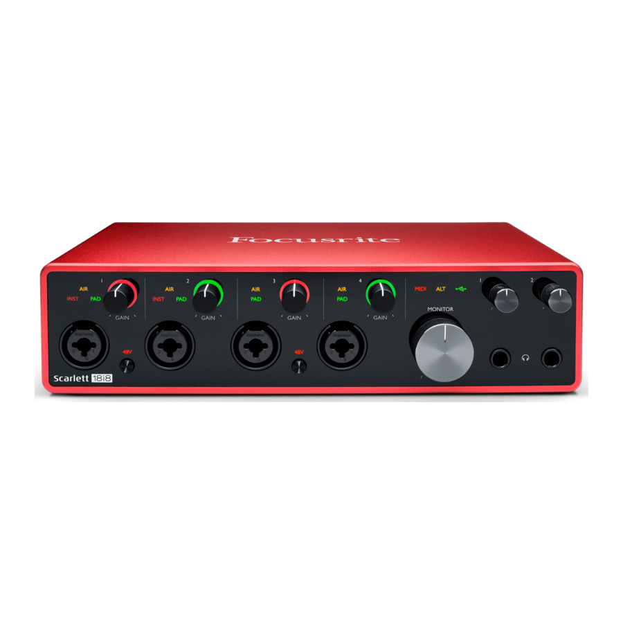 Focusrite Scarlett 18i8 Manual