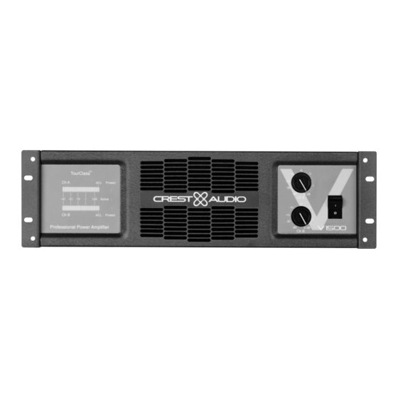 Crest Audio V1500 Specifications