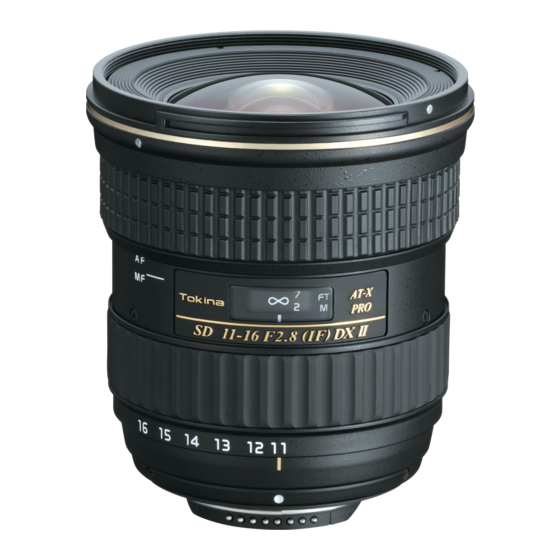 Tokina AT-X 116 PRO DX II User Manual