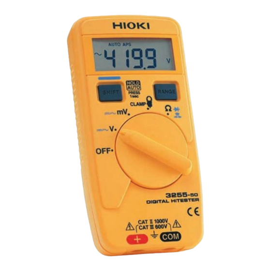 Hioki 3255-50 HiTESTER Instruction Manual