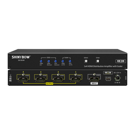 User Manuals: Shinybow USA SB-5654K Amplifier