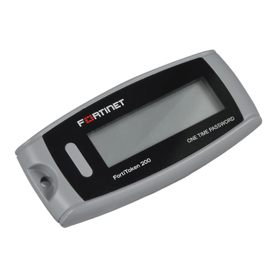 Fortinet FortiToken 200 Quick Start Manual