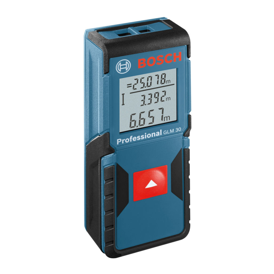 BOSCH PROFESSIONAL GLM 30 ORIGINAL INSTRUCTIONS MANUAL Pdf Download ...