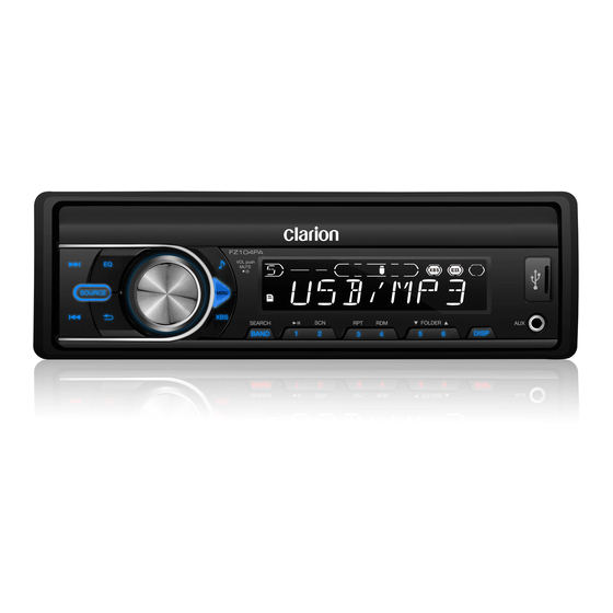 CLARION FZ104PAE OWNER'S MANUAL & INSTALLATION MANUAL Pdf Download