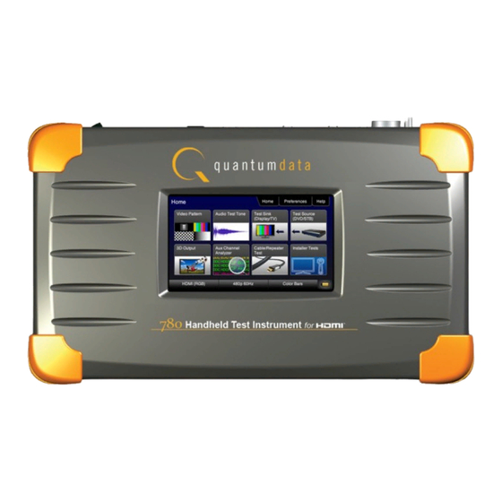 Quantum Data 780 Quick Start Manual