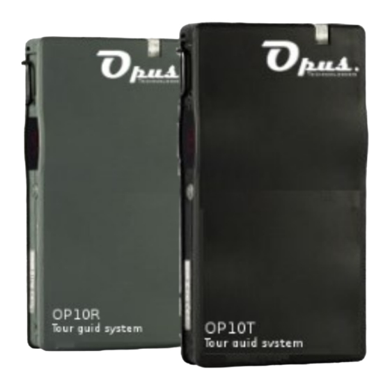 Opus Technologies OP-10R Manuals