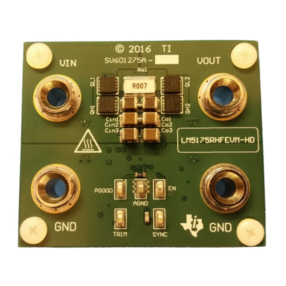 Texas Instruments LM5175RHFEVM-HD Manuals