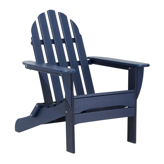 L.L.Bean All-Weather Adirondack Chair Assembly Instructions