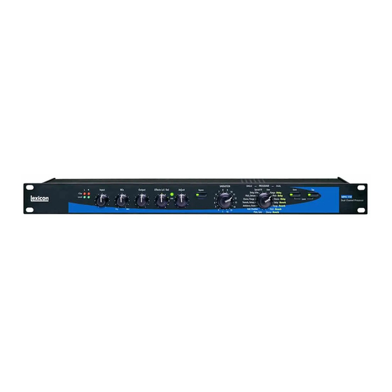 Lexicon MPX Midi Implementation Manual