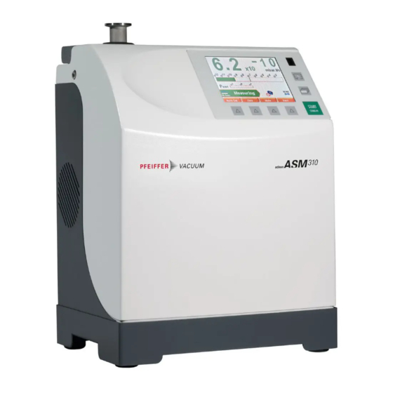 Pfeiffer Vacuum ASM 310 Condensed User's Manual
