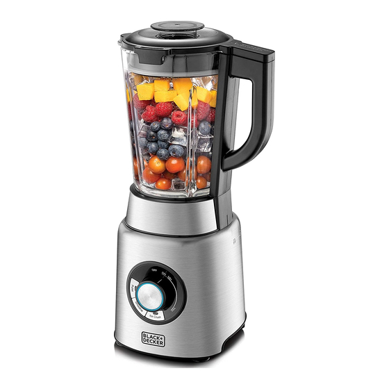 BLACK DECKER BL1400DG-P Quiet with Cyclone Glass Jar Blender Instruction  Manual