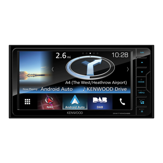 Kenwood DNX8160DABS Quick Start Manual