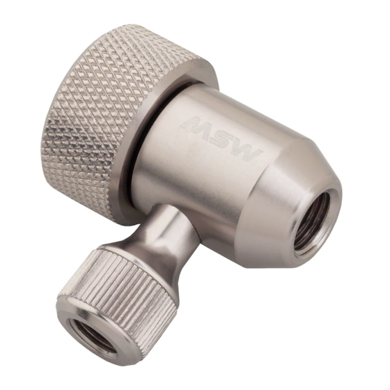 MSW JETSTREAM INFLATOR HEAD Quick Start Manual