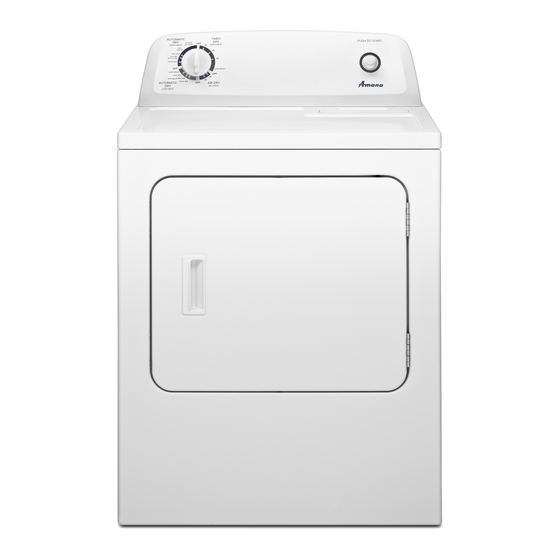 Amana Dryer NED4655EW Manual