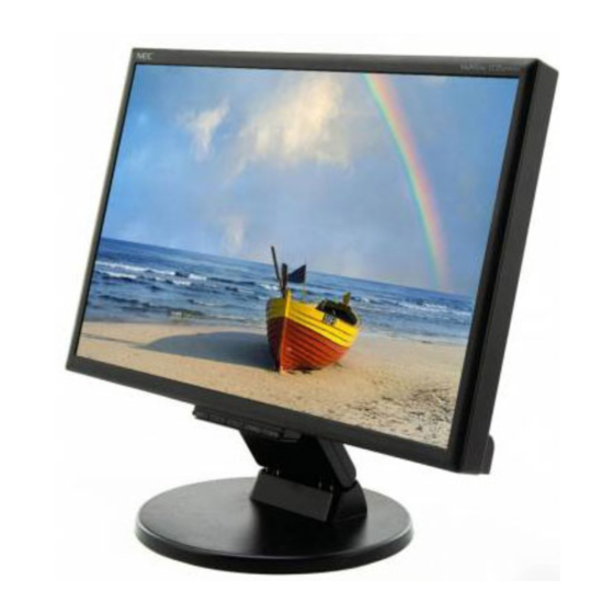 NEC LCD205WXM - MultiSync - 20" LCD Monitor User Manual