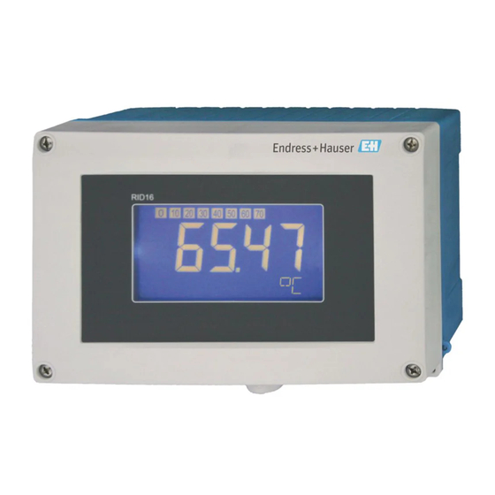 Endress+Hauser RID16 Brief Operating Instructions