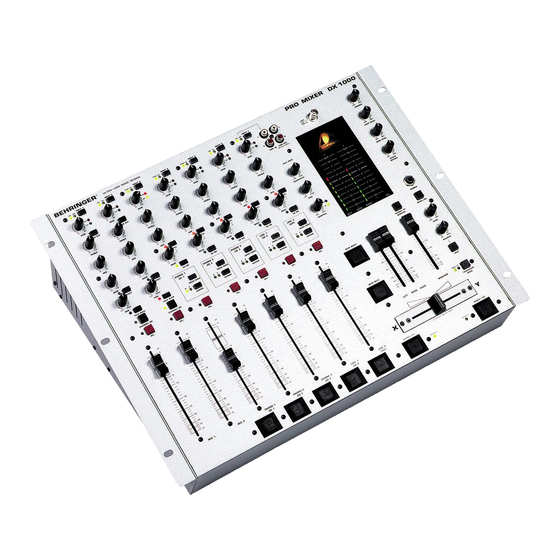 Behringer PRO MIXER DX1000 User Manual