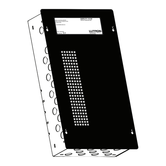 Lutron Electronics QSPS-P2-10-60 Installation Instructions Manual