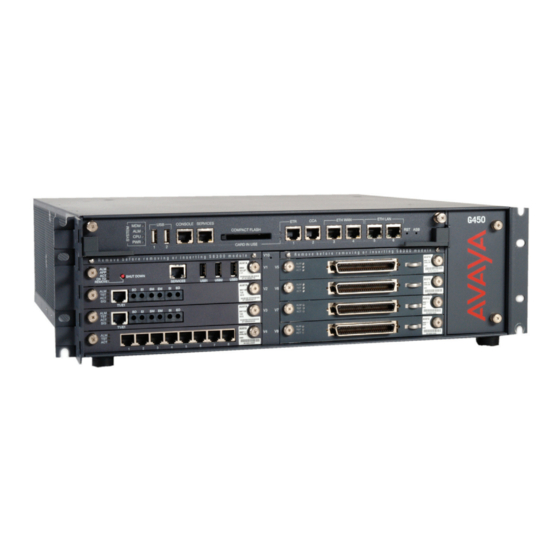 AVAYA AURA G450 INSTALLATION, QUICK START Pdf Download ManualsLib
