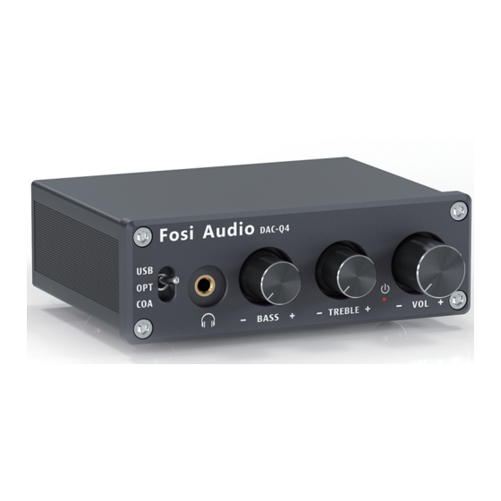 FOSI AUDIO DACQ4 USER MANUAL Pdf Download ManualsLib