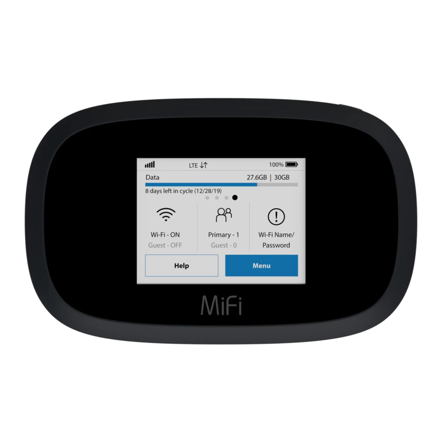 Inseego MiFi 8000 - Mobile Hotspot Quick Start Guide