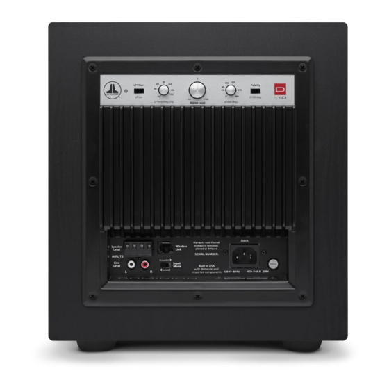 JL Audio Dominion d110 Owner's Manual