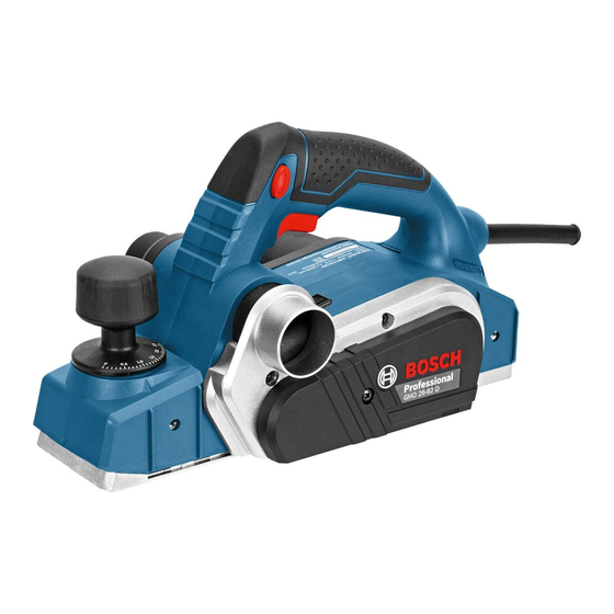 Bosch Professional GHO 26-82 D Original Instructions Manual
