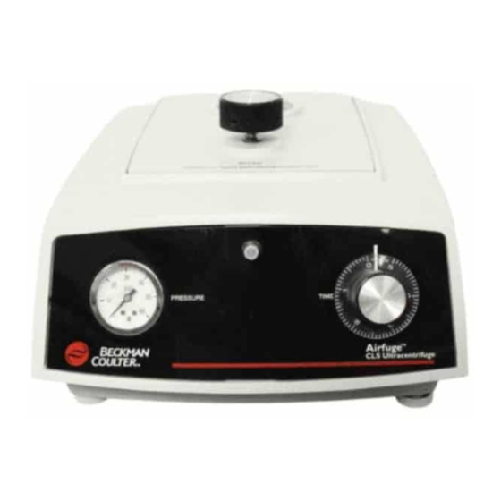 BECKMAN COULTER AIRFUGE INSTRUCTIONS FOR USE MANUAL Pdf Download