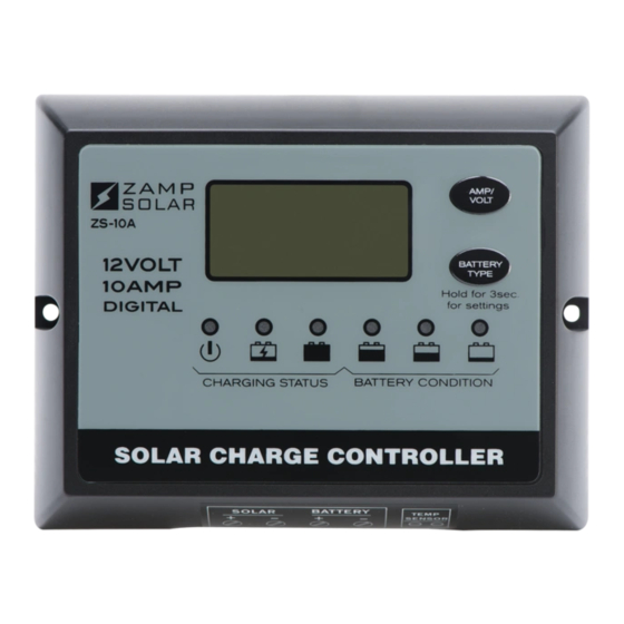 Zamp Solar ZS-10A Charge Controller Manuals