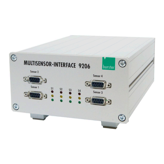 Burster 9206 Operation Manual