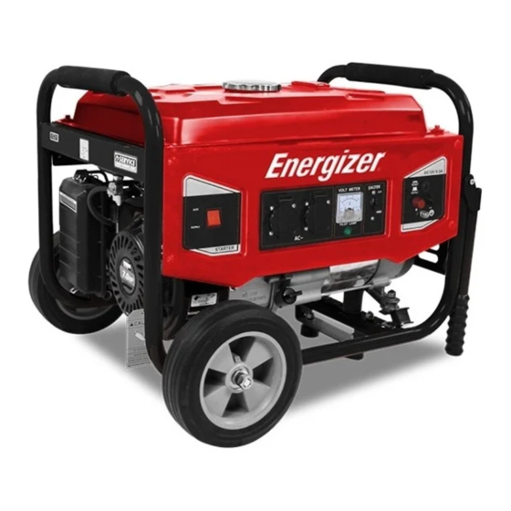 User Manuals: Energizer EZG6000 Portable Generator