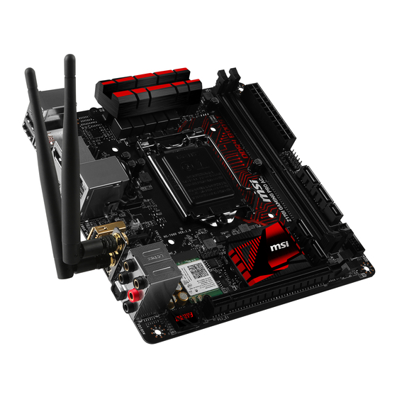 Msi Z170I gaming pro ac Manuals | ManualsLib