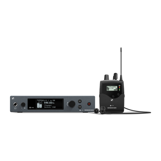 Sennheiser ew IEM G4 Quick Manual