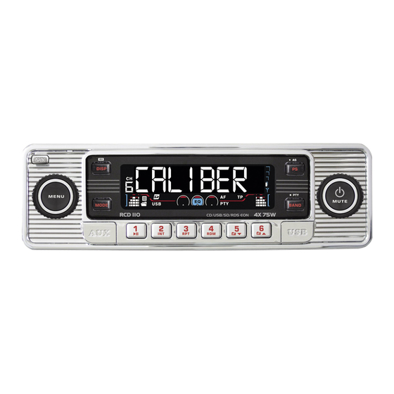 Caliber RCD110 Instruction Manual