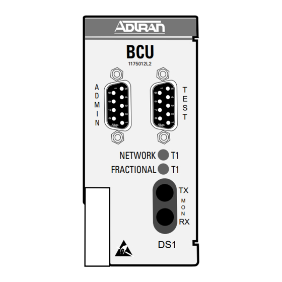ADTRAN TOTAL ACCESS 750 BCU DSX1 INSTALLATION AND MAINTENANCE MANUAL
