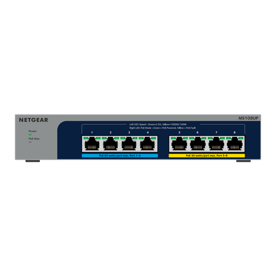 NETGEAR MS108UP Installation Manual