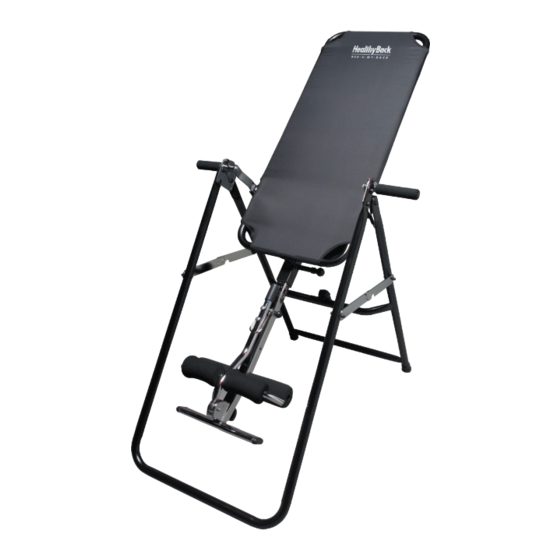 HealthyBack Inversion Table Operating Instructions