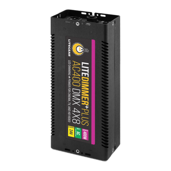 LiteGear LiteDimmer Plus AC400 DMX 4X8 Manual
