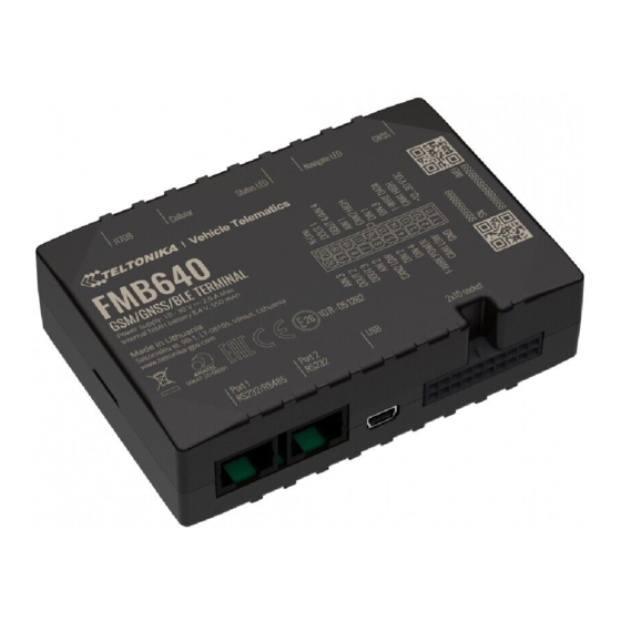 Teltonika FMB640 Manual