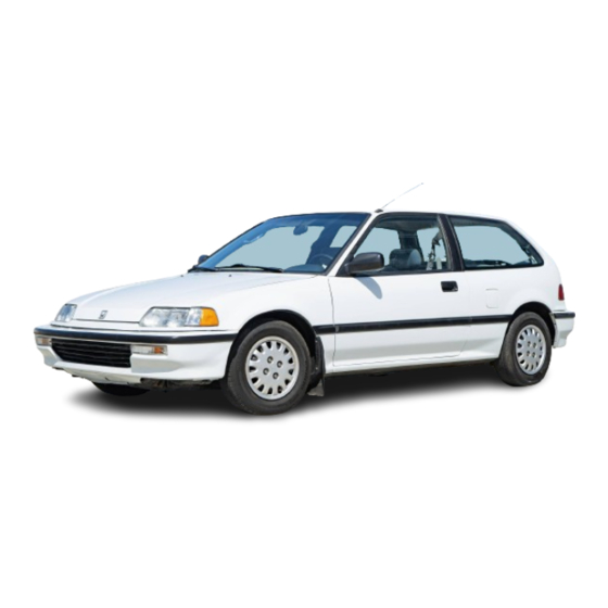 Honda 1991 Civic Reference Owner's Manual