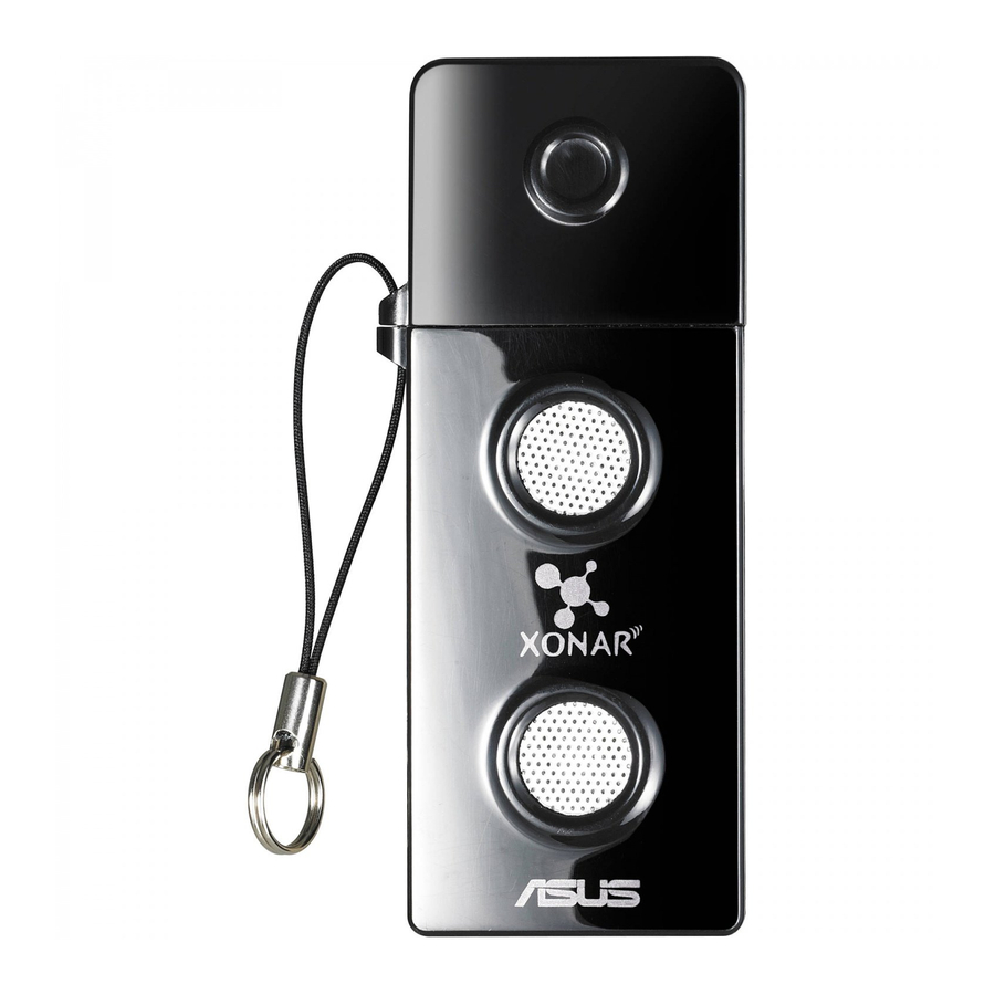 Asus Xonar U3 Quick Start Manual