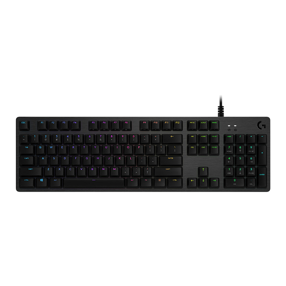 Logitech G G512 Quick Start Manual