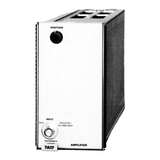 Tektronix 7TA17 Instruction Manual