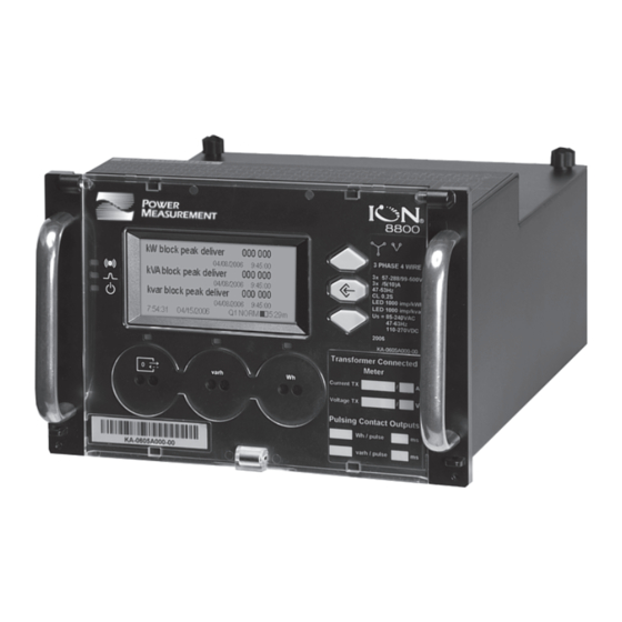 Power Measurement ION 8800 Installation Manual