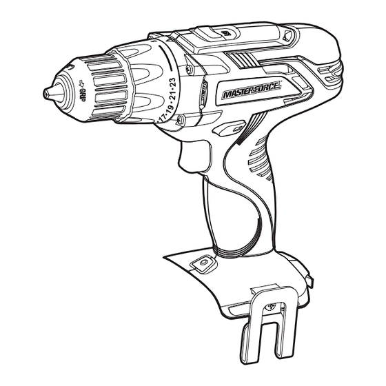 User Manuals: Master-force 241-0401 Cordless Drill Kit