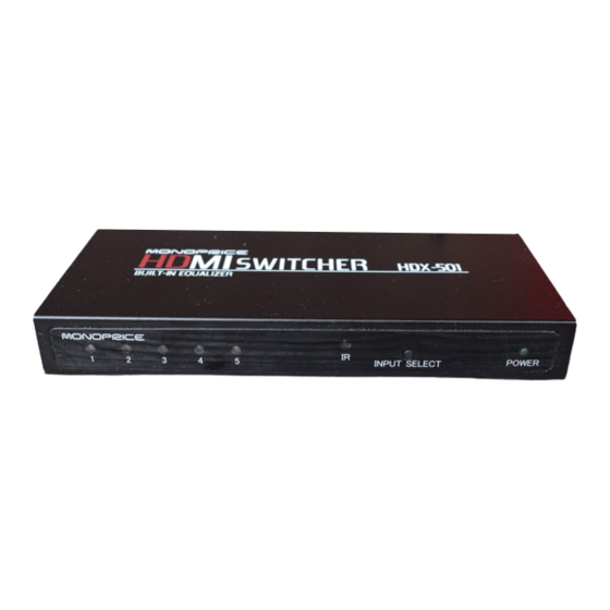 Monoprice HDX-501 Owner's Manual