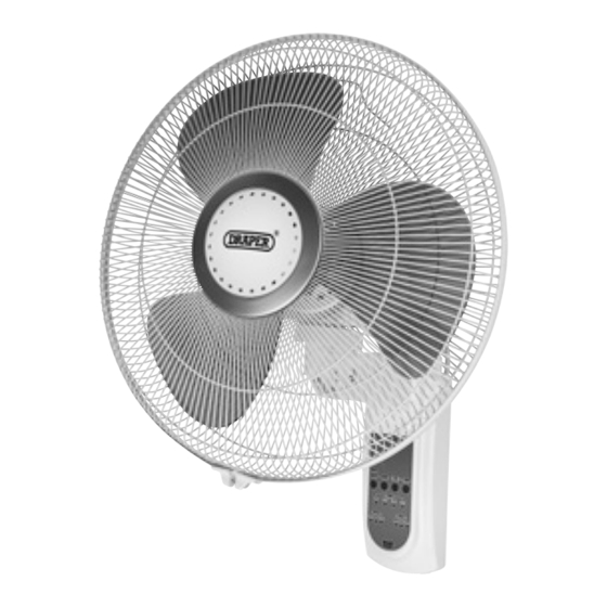 Draper Remote Controlled Wall Mounted Fan Instructions Manual