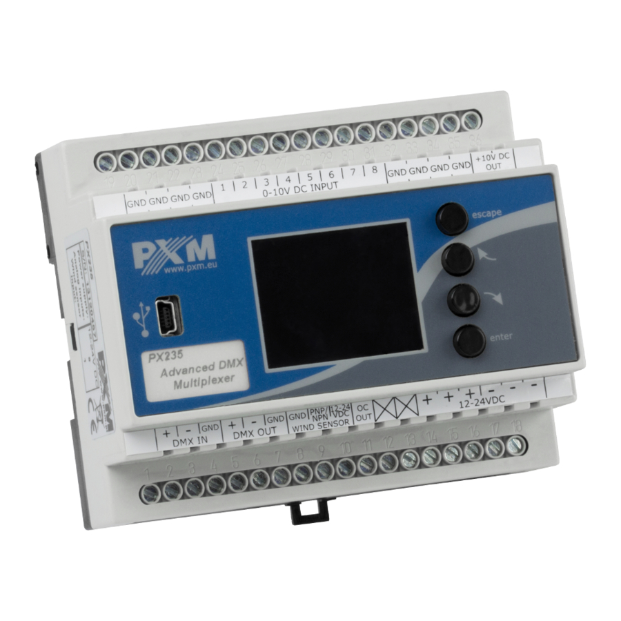 User Manuals: PXM PX235 DMX Interface